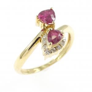 K18YG ルビー リング
