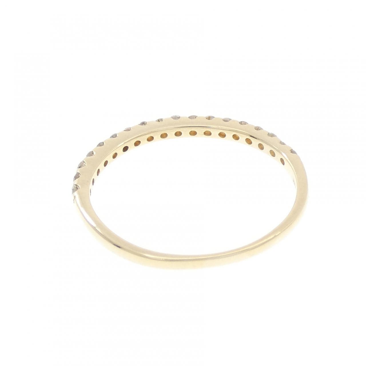 K10YG ハーフエタニティ ダイヤモンド リング 0.20CT