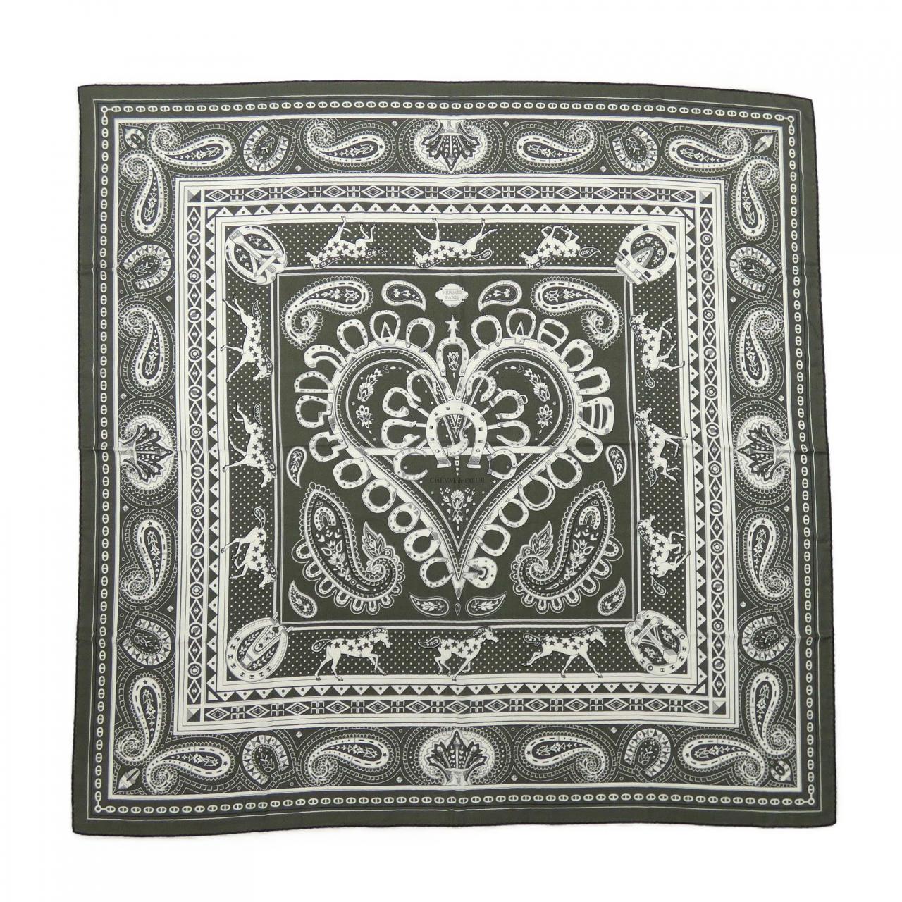エルメス HERMES CHEVAL DE COEUR BANDANA H244259S カレジェアン140 ショール