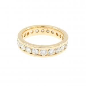 K18YG フルエタニティ ダイヤモンド リング 1.215CT