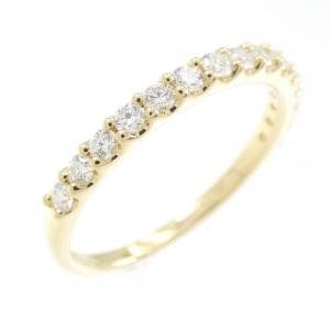 【新品】K18YG ハーフエタニティ ダイヤモンド リング 0.302CT