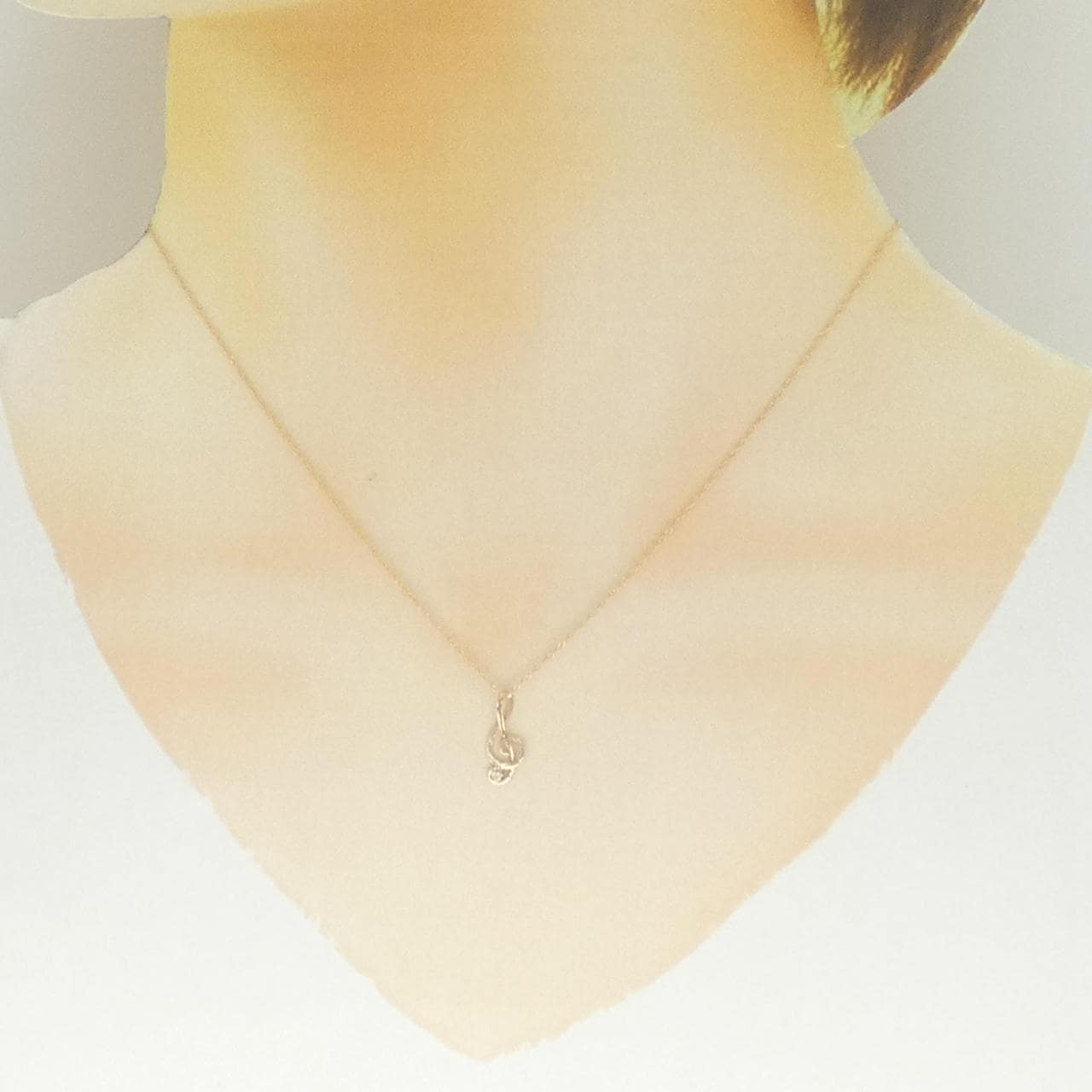 K18PG ダイヤモンド ネックレス 0.01CT