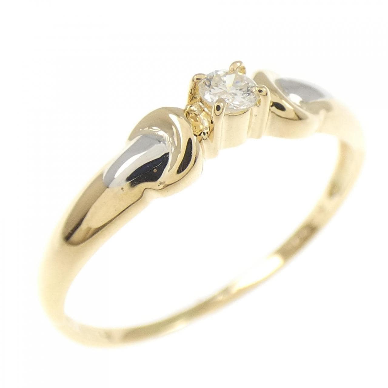K18YG/PT900 ダイヤモンド リング 0.06CT
