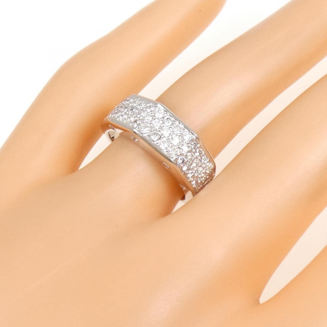 K18WG ダイヤモンド リング 0.90CT