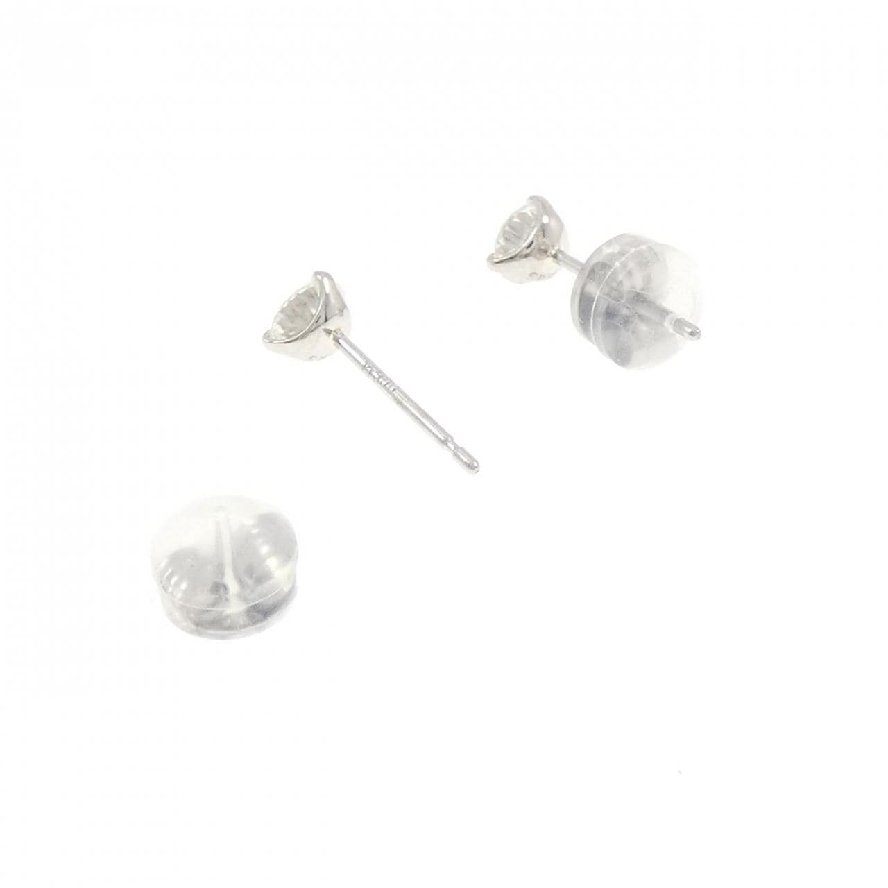 PT900 ソリティア ダイヤモンド ピアス 0.50CT