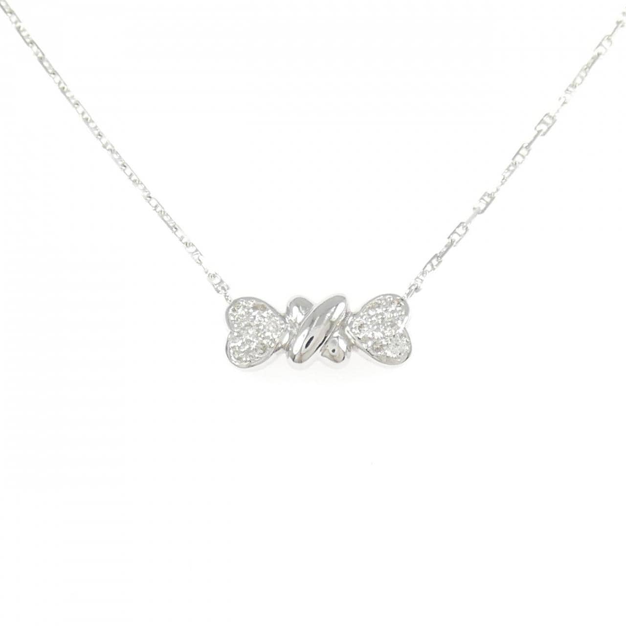 750WG ダイヤモンド ネックレス 0.11CT