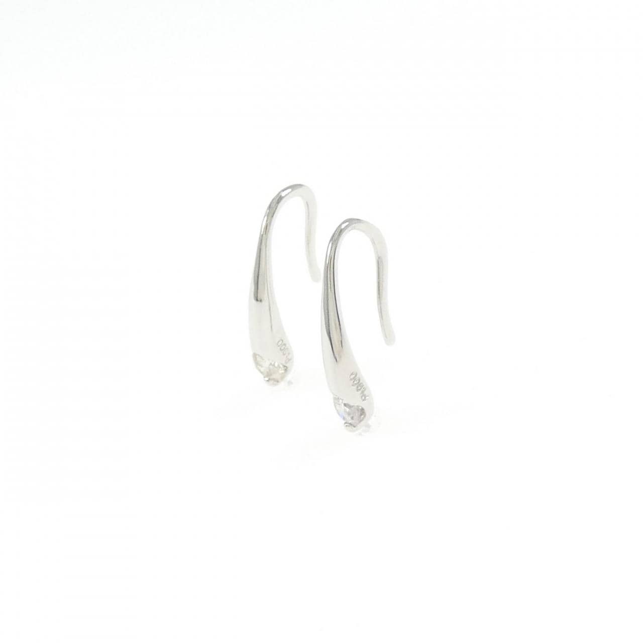 PT900 ダイヤモンド ピアス 0.10CT