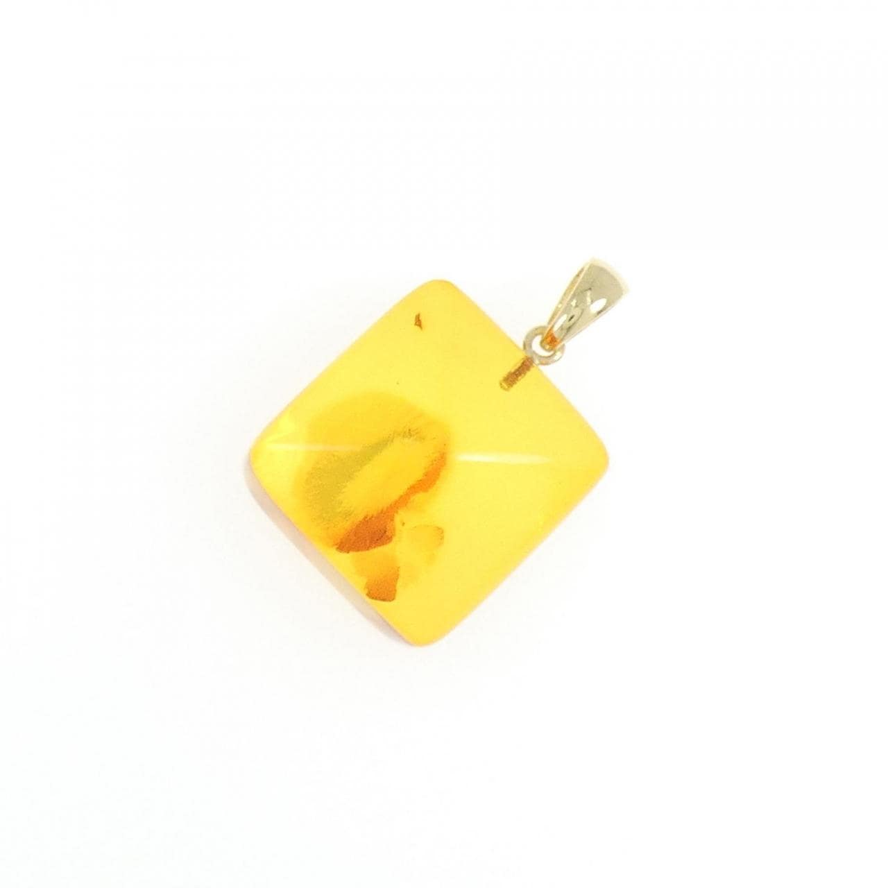 K18YG amber pendant