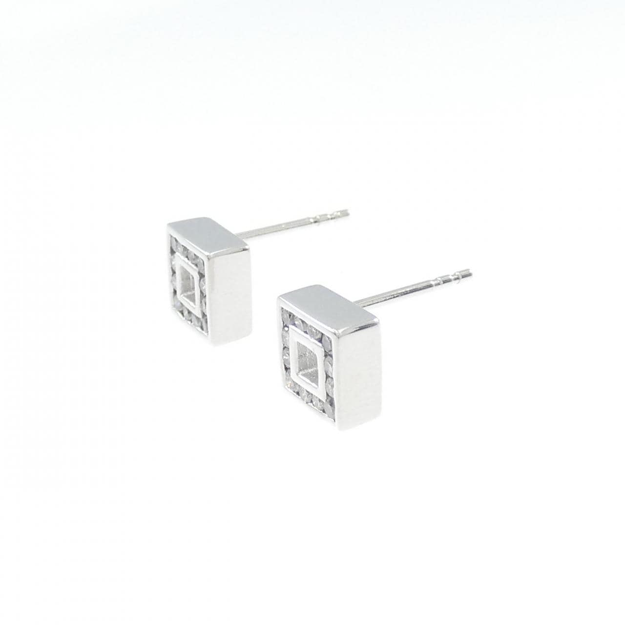 750WG/K18WG钻石耳环