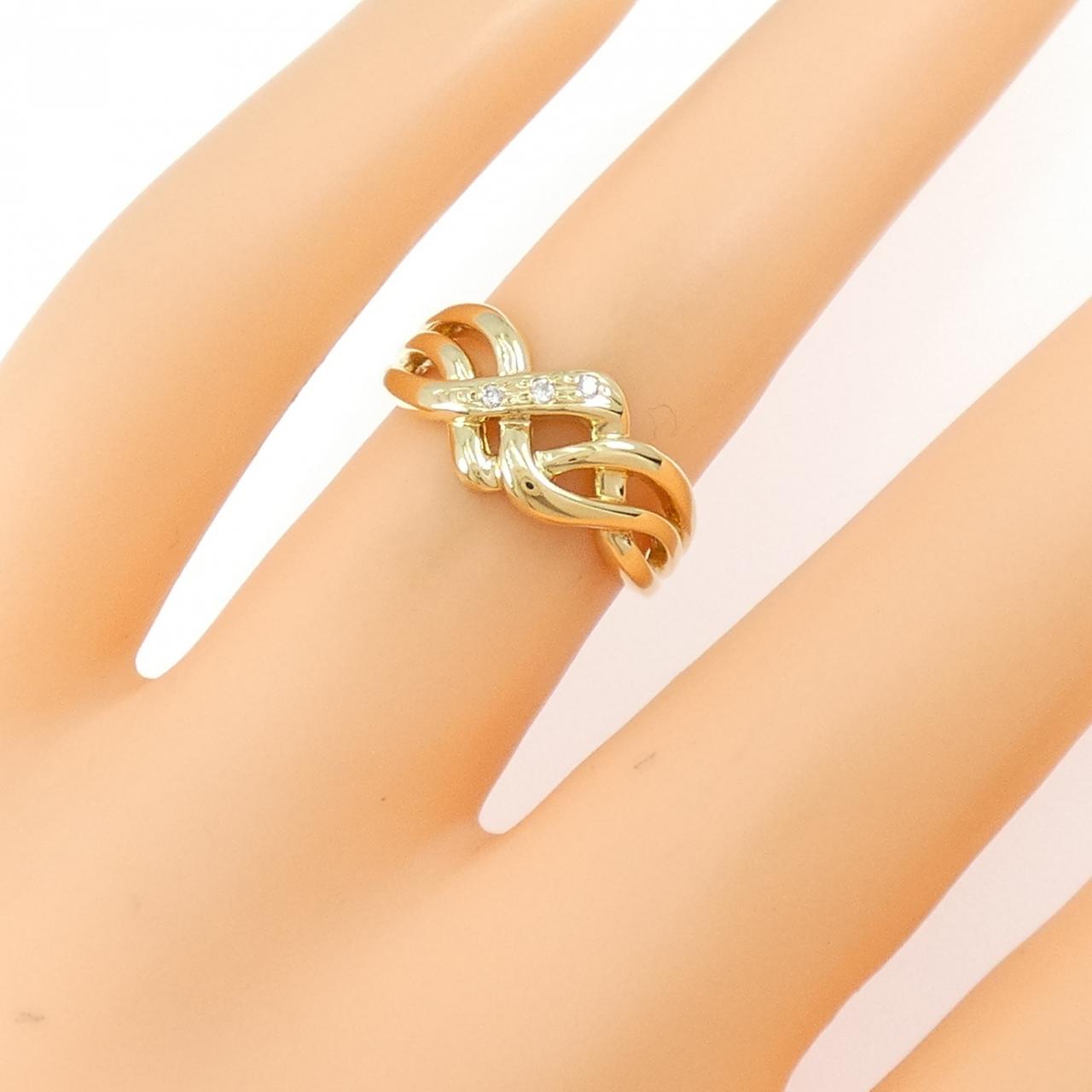 K18YG ダイヤモンド リング 0.02CT