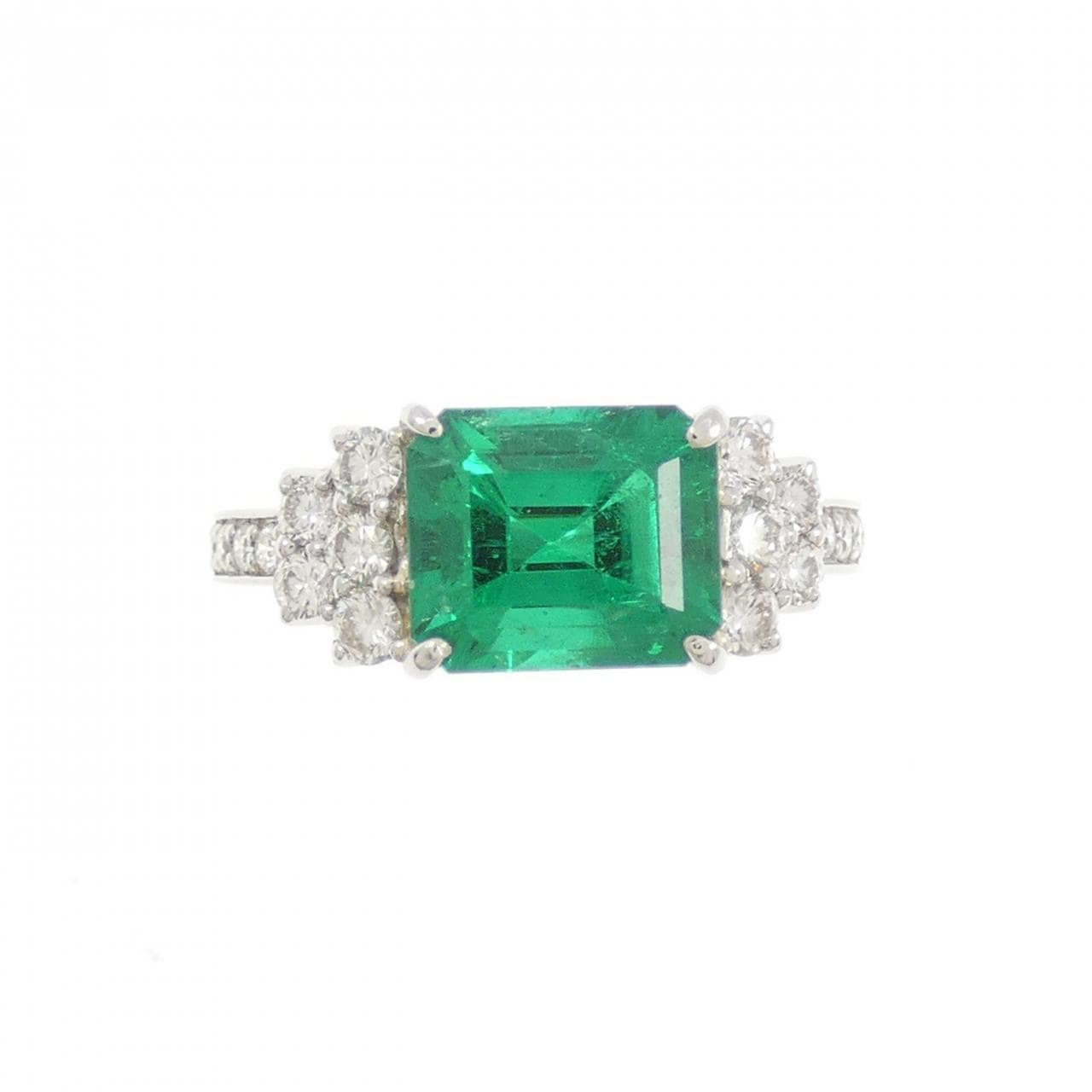 【リメイク】PT900 エメラルド リング 1.78CT コロンビア産