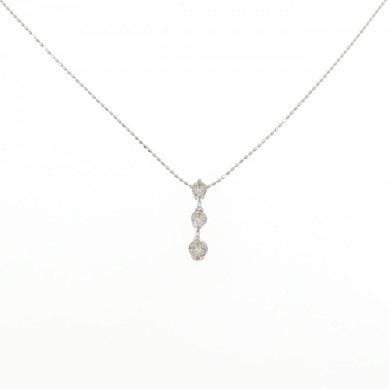 K18WG ダイヤモンド ネックレス 0.50CT