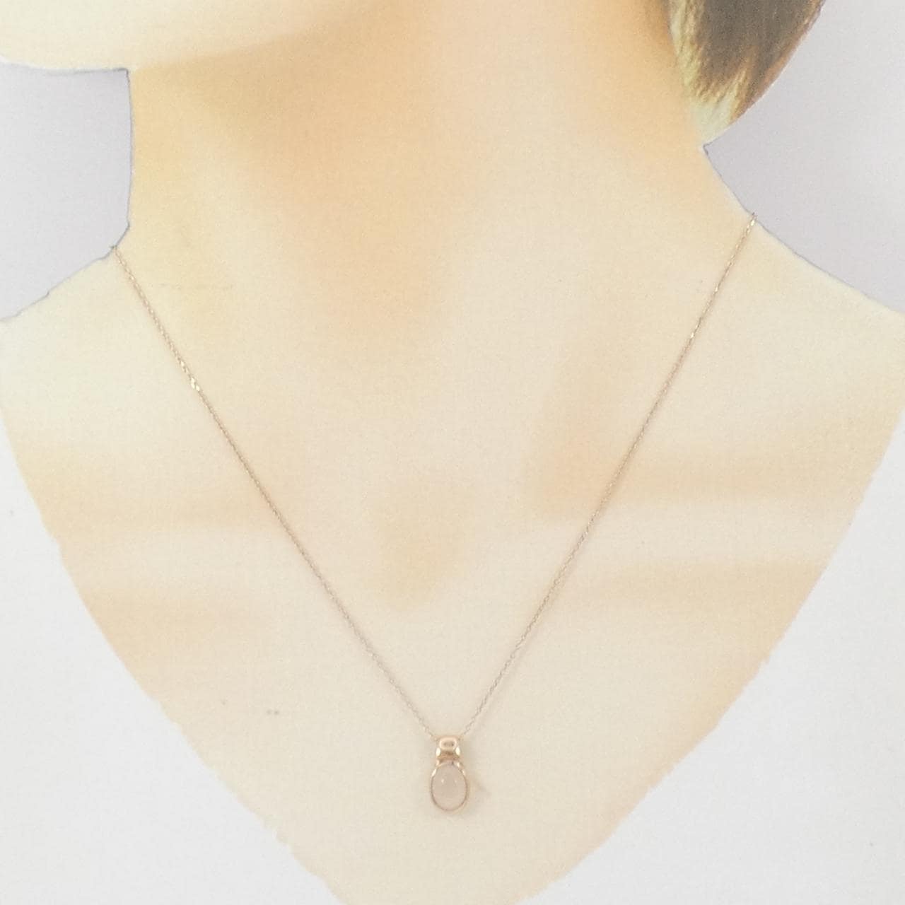 K10PG rose Quartz necklace