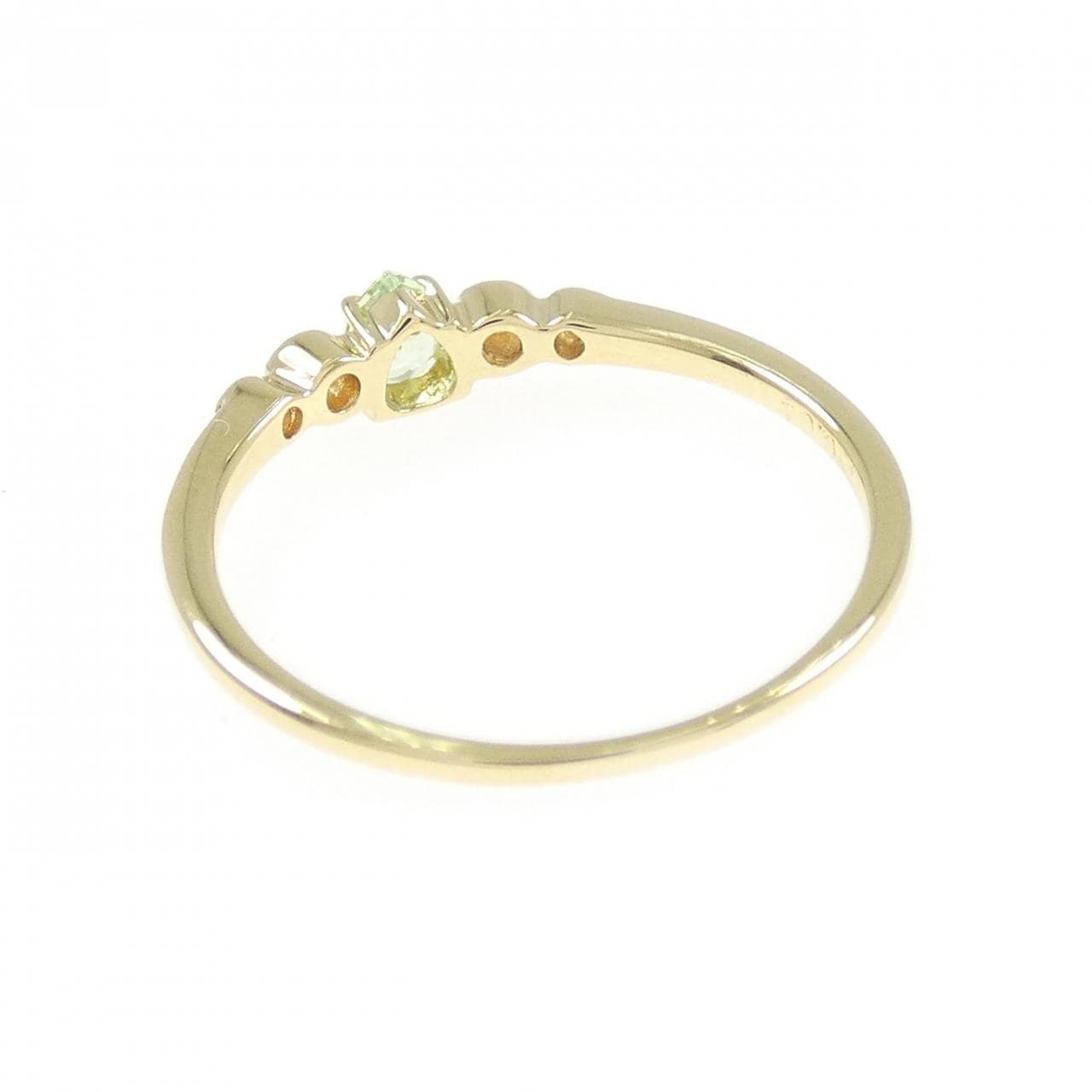 K18YG グリーンガーネット リング