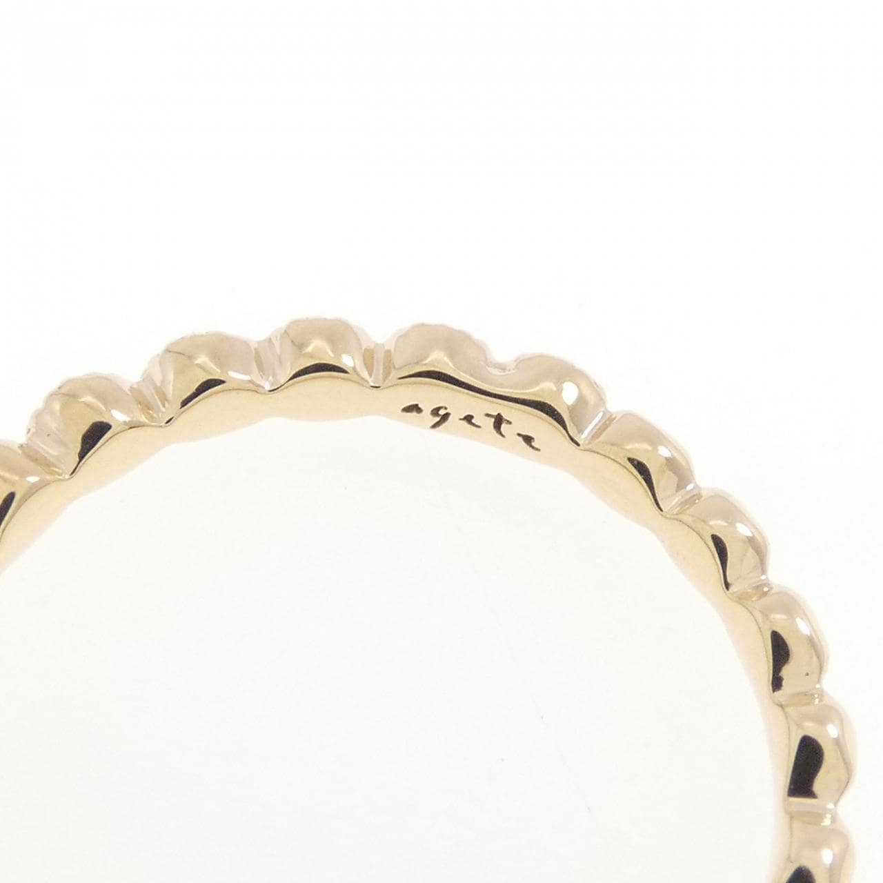 アガット ダイヤモンド ピンキー リング 0.07CT