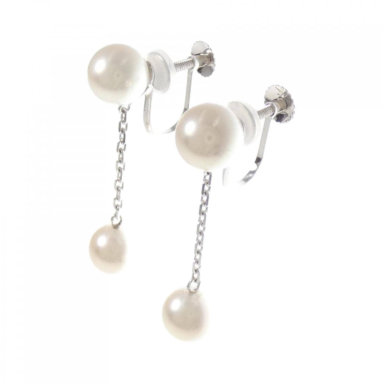 K14WG Akoya珍珠耳夹