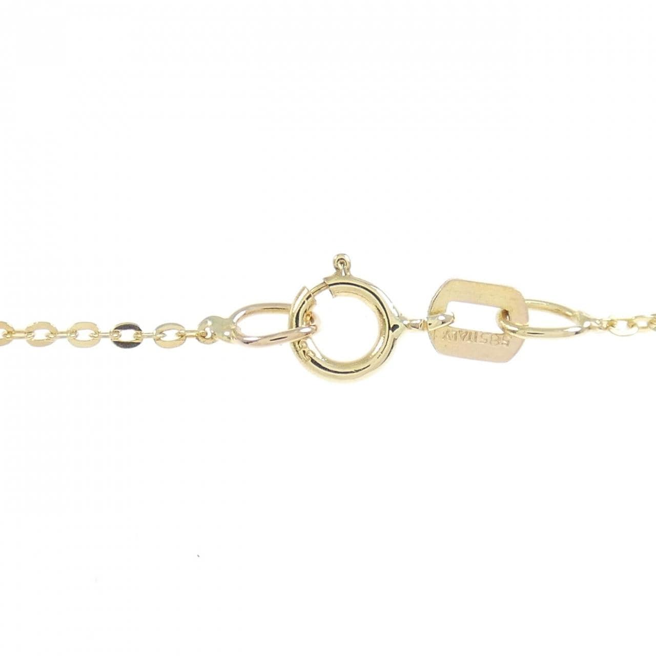 K18YG/585YG Peridot Necklace 1.00CT