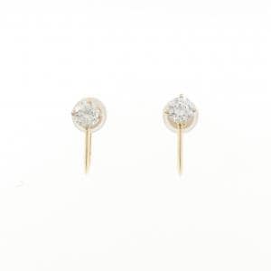 K18YG ソリティア ダイヤモンド イヤリング