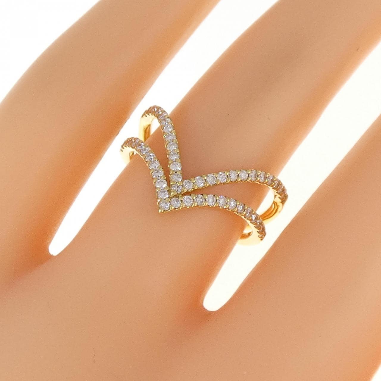K18YG ダイヤモンド リング 0.33CT