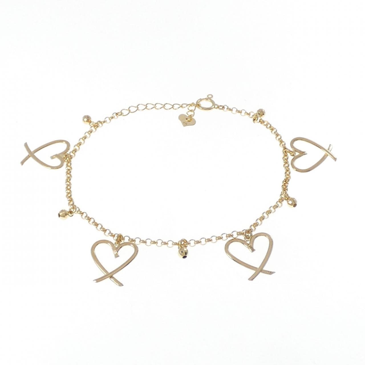 【新品】K18YG ハート ブレスレット