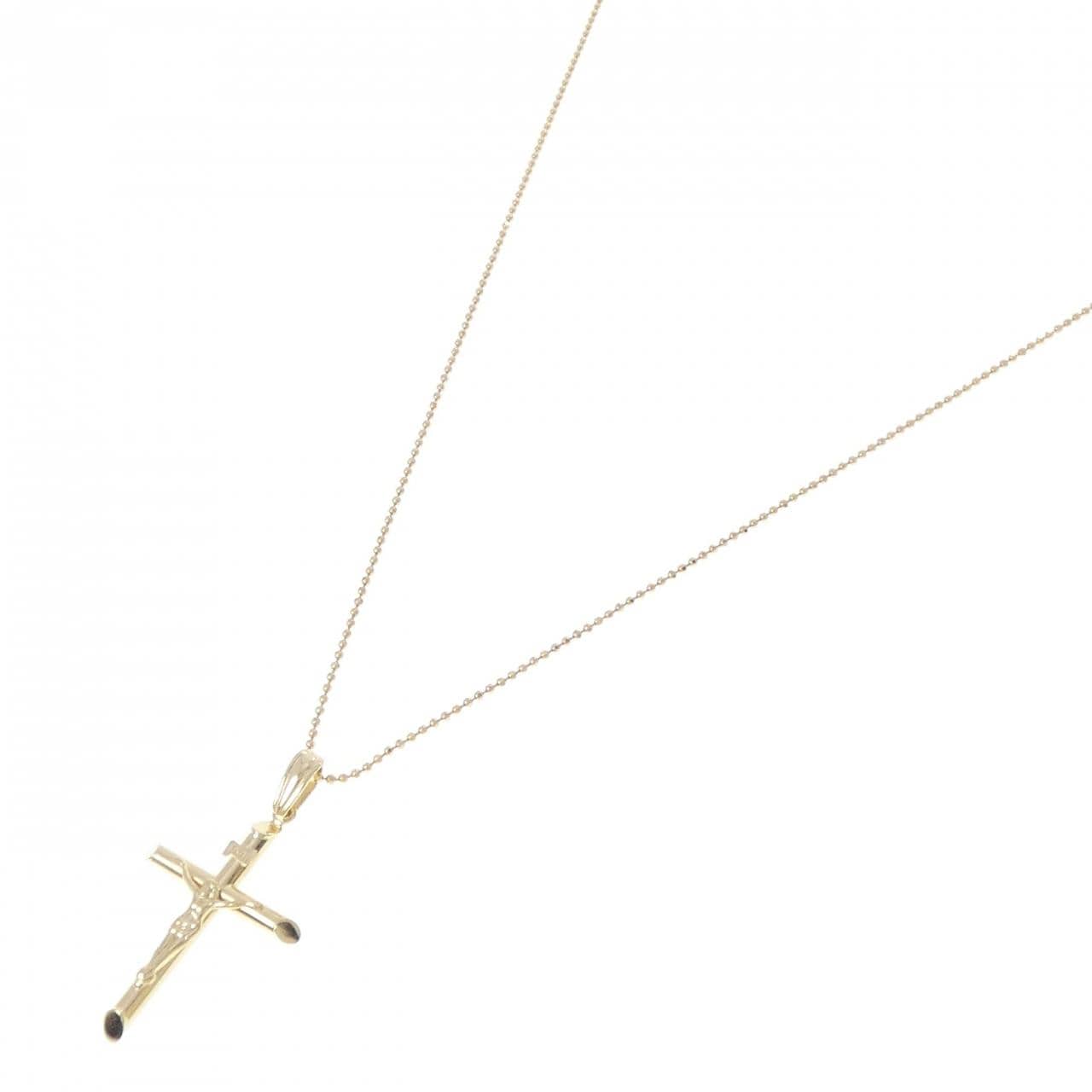K18YG クロス ネックレス
