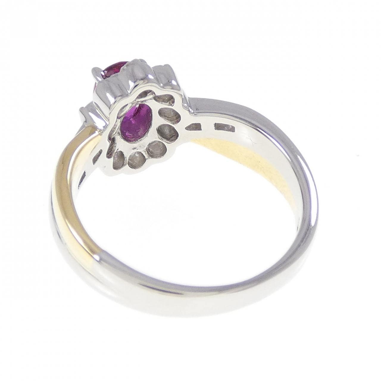 PT900/K18YG ルビー リング 0.56CT
