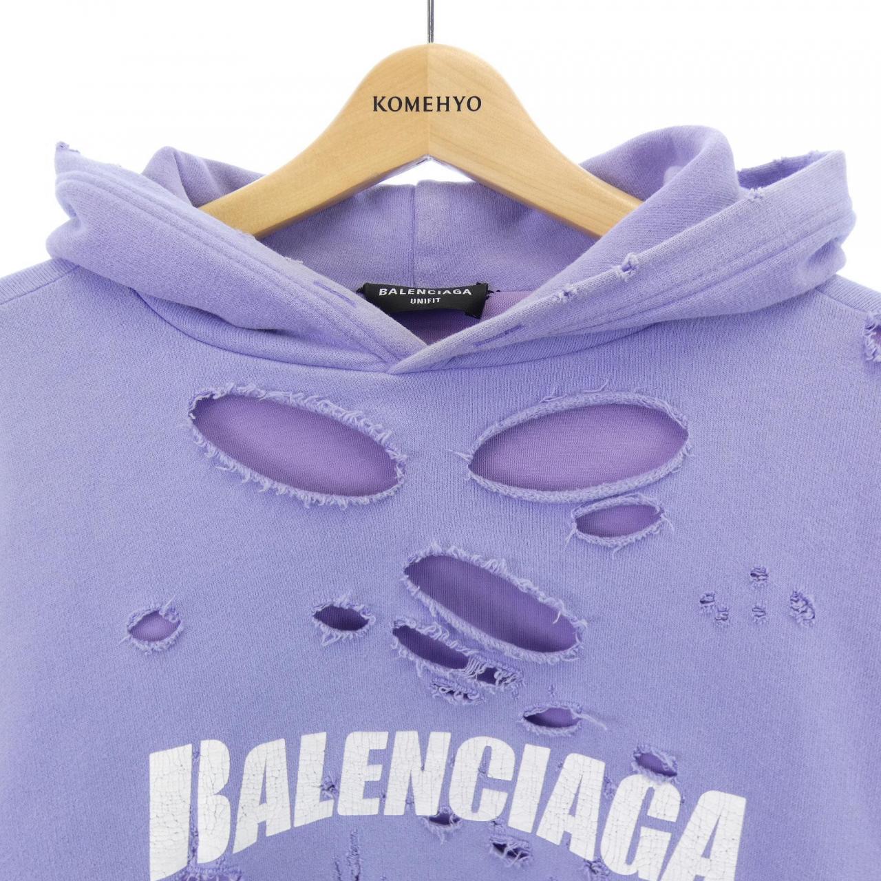 バレンシアガ BALENCIAGA キャップスデストロイドフーディープルオーバー 659403 TKVB6 UNISEX パーカー