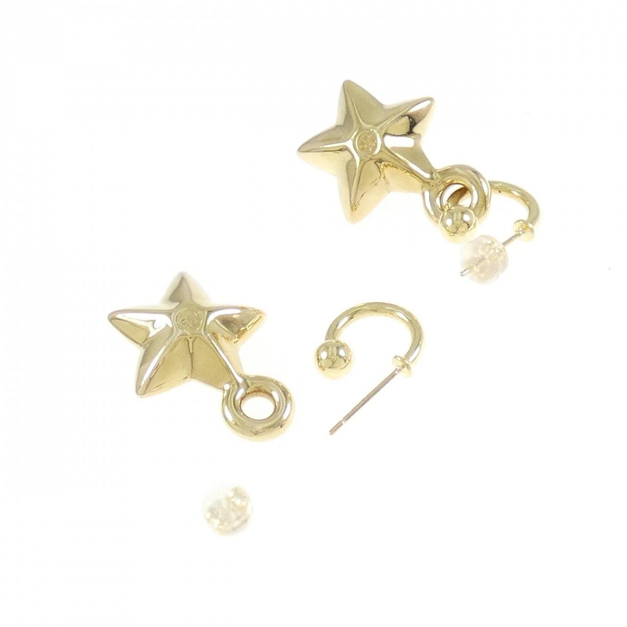 18KYG 2WAY Star Earrings