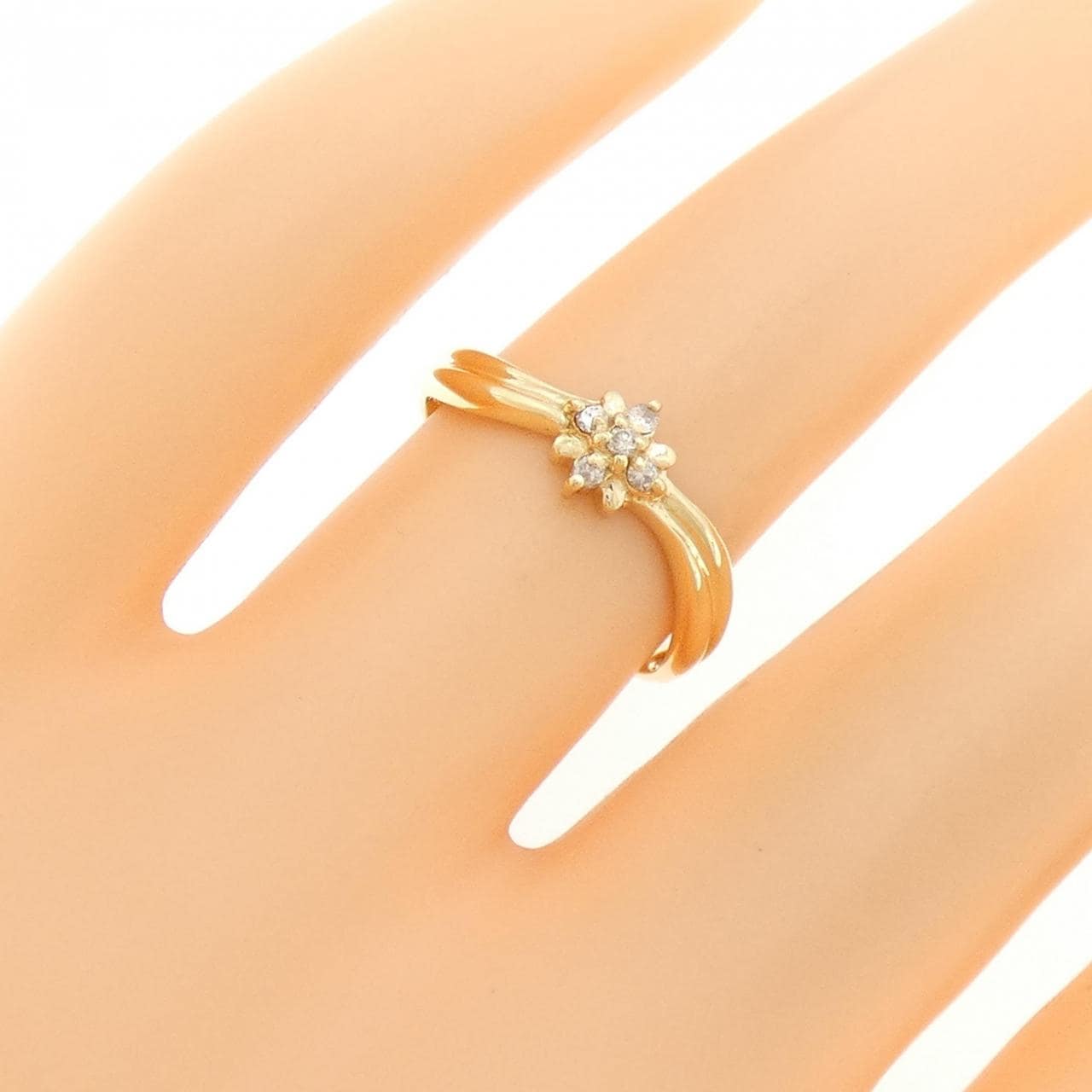 K18YG ダイヤモンド リング 0.05CT