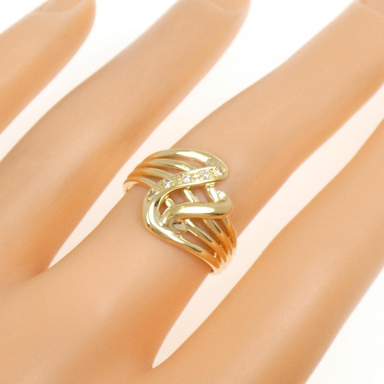 K18YG ダイヤモンド リング 0.05CT