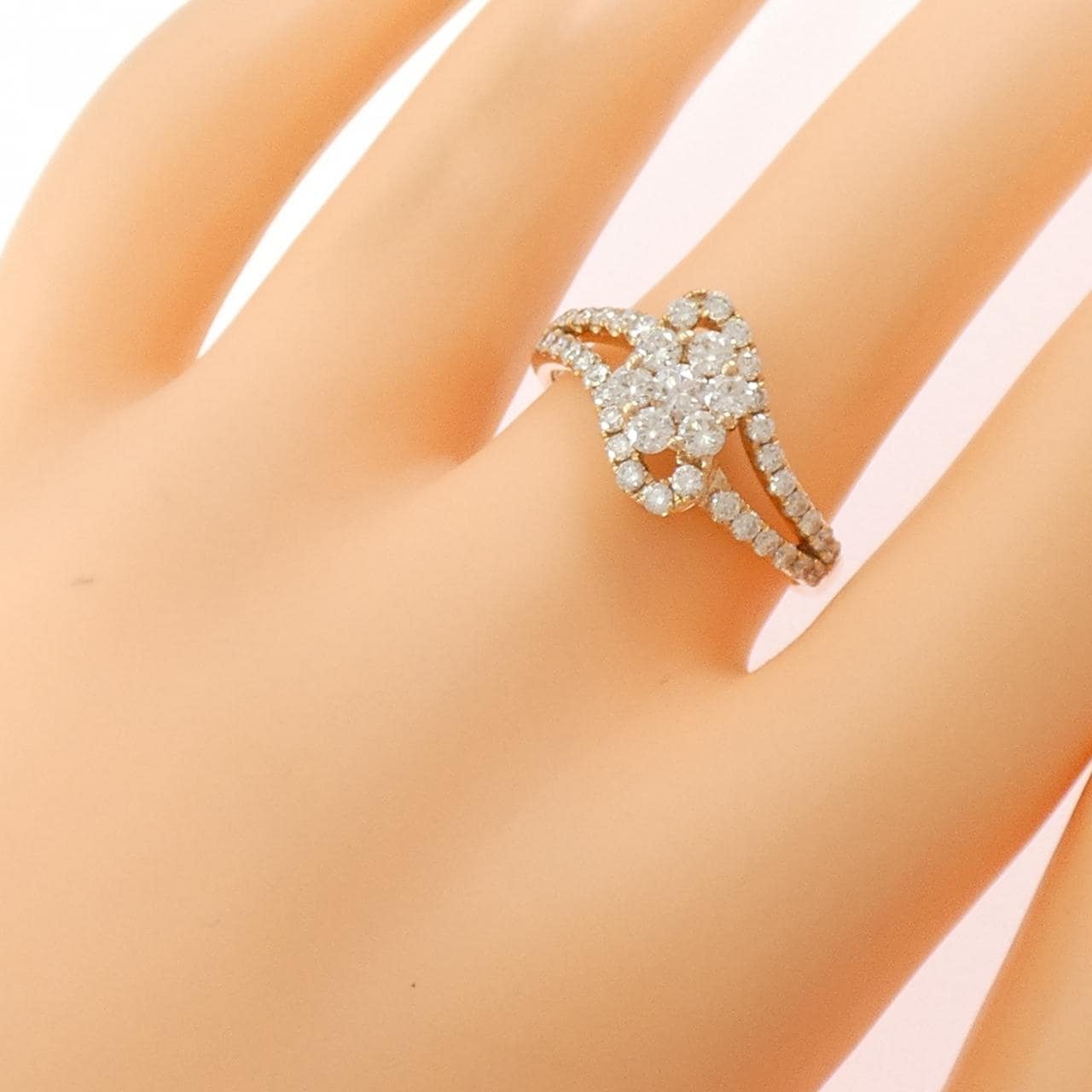 K18PG ダイヤモンド リング 1.00CT