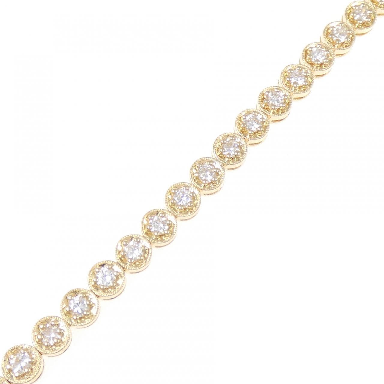 K18YG/K18WG ダイヤモンド ブレスレット 1.95CT