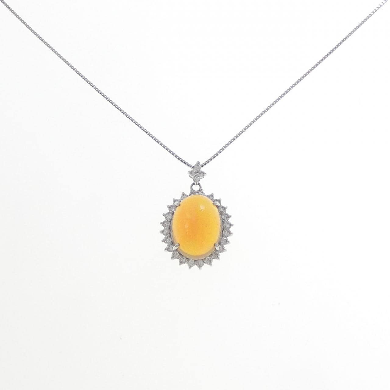 PT900/PT850 オパール ネックレス 5.07CT