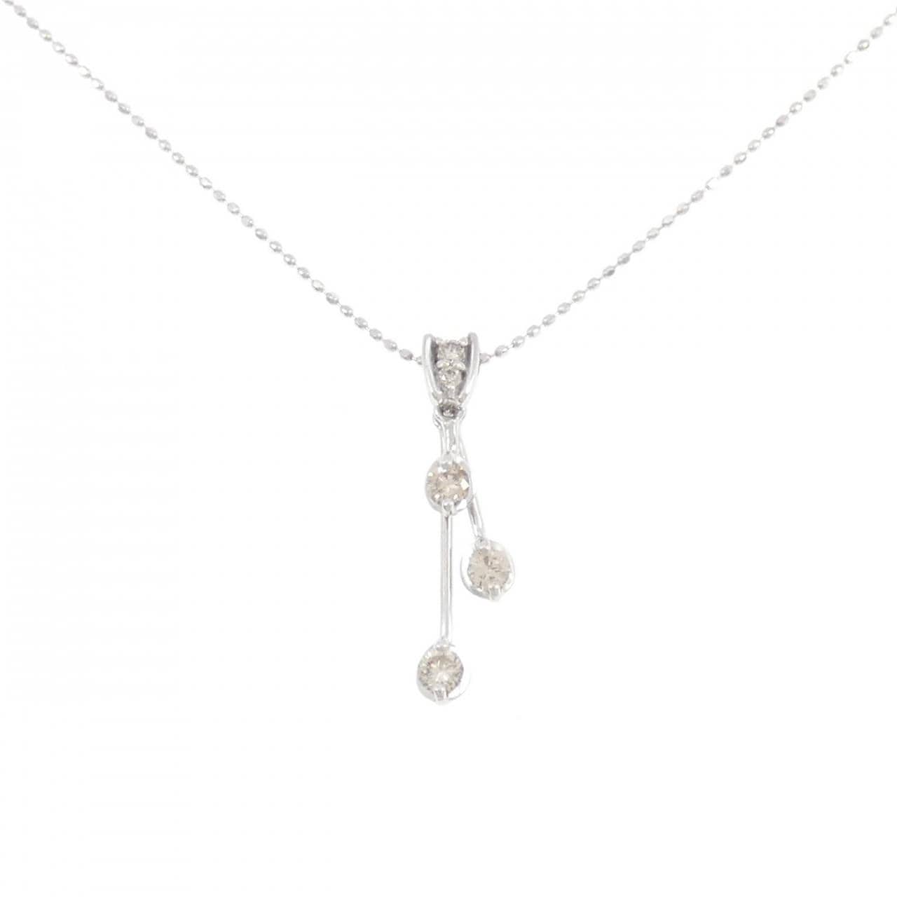 K18WG ダイヤモンド ネックレス 0.30CT