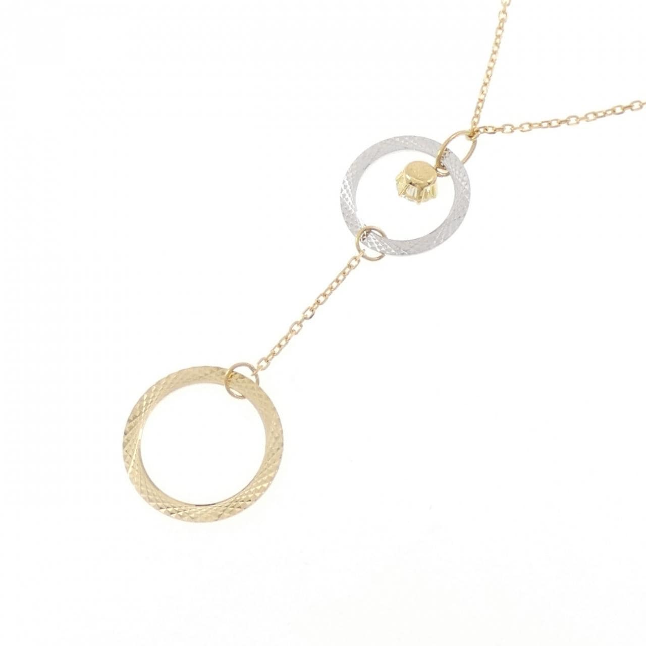 K18YG/K18WG ダイヤモンド ネックレス 0.20CT