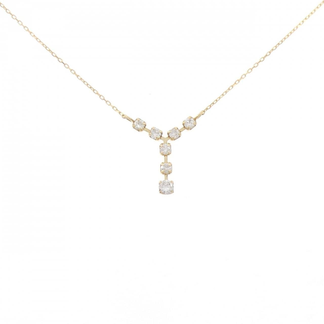 K18YG ダイヤモンド ネックレス 0.21CT