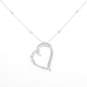 K18WG ハート ダイヤモンド ネックレス 0.80CT