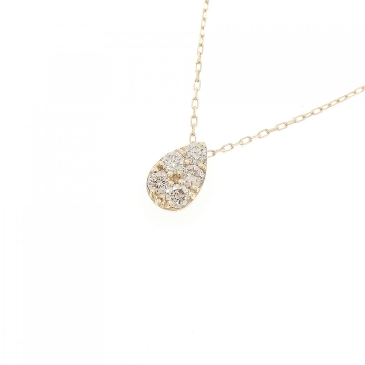 【新品】K10YG ダイヤモンド ネックレス 0.10CT