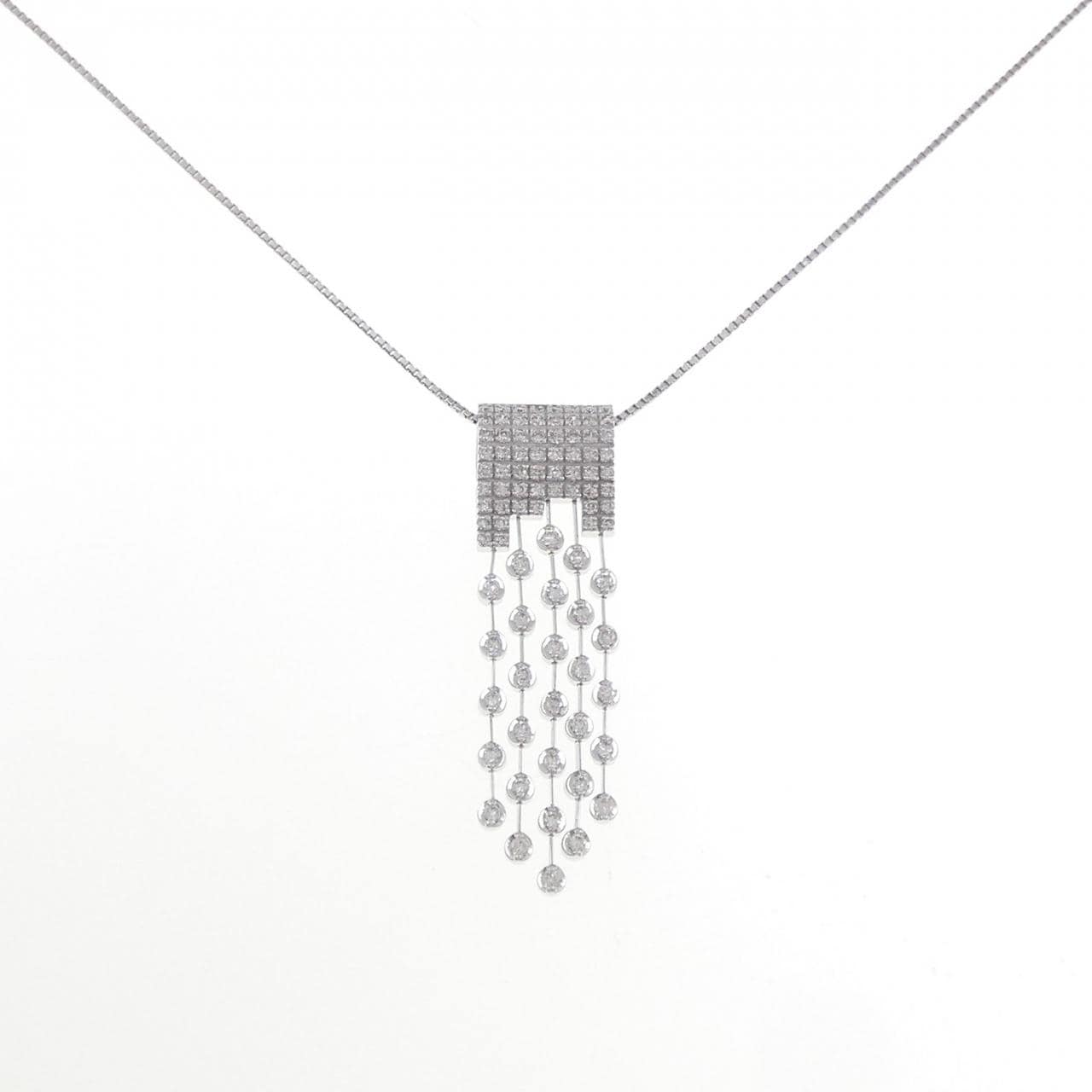 K18WG ダイヤモンド ネックレス 1.15CT