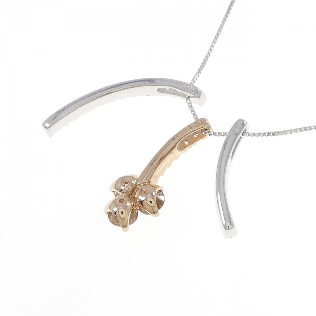 K18WG/K18PG 2WAY ダイヤモンド ネックレス 1.00CT
