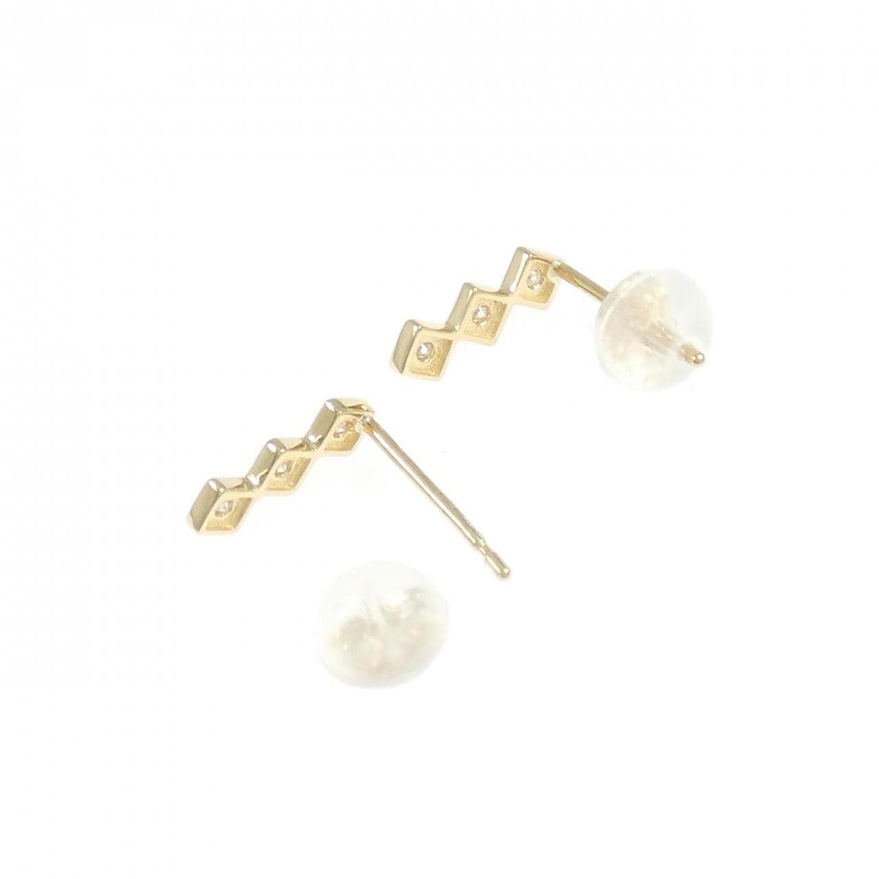 [新品] K18YG钻石耳环 0.06CT