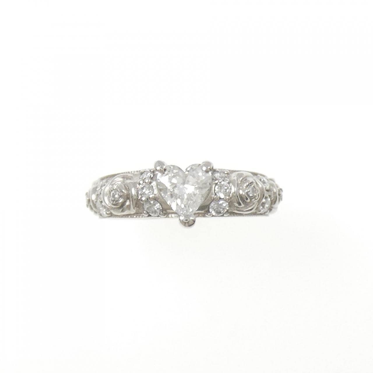 PT950 ダイヤモンド リング 0.504CT G SI2 ハートシェイプ