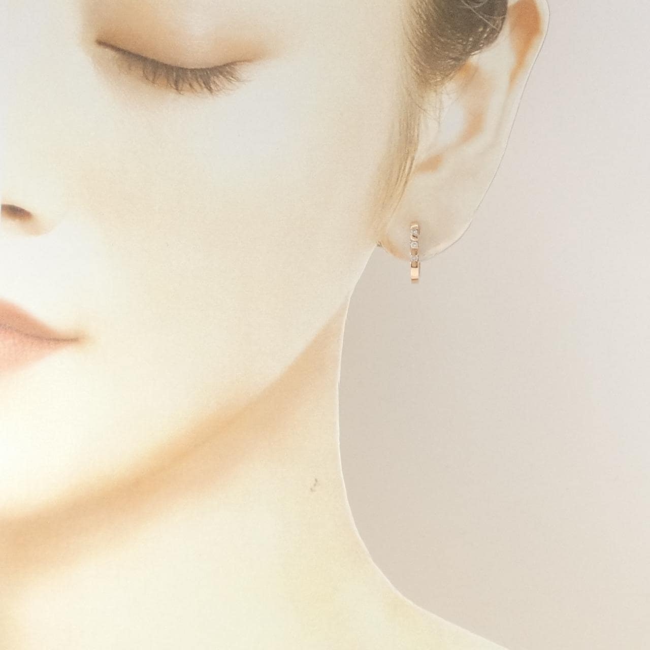 K10PG ダイヤモンド ピアス 0.14CT