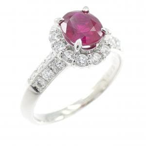PT900 ルビー リング 1.29CT