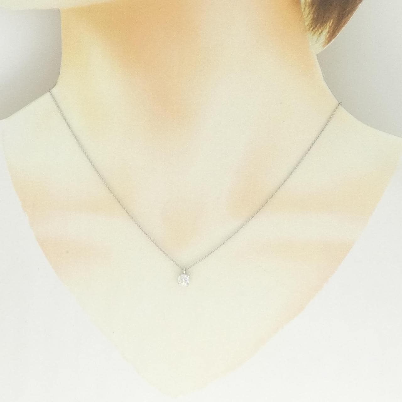 ティファニー ソリティア ネックレス 0.39CT H VVS1 EXT