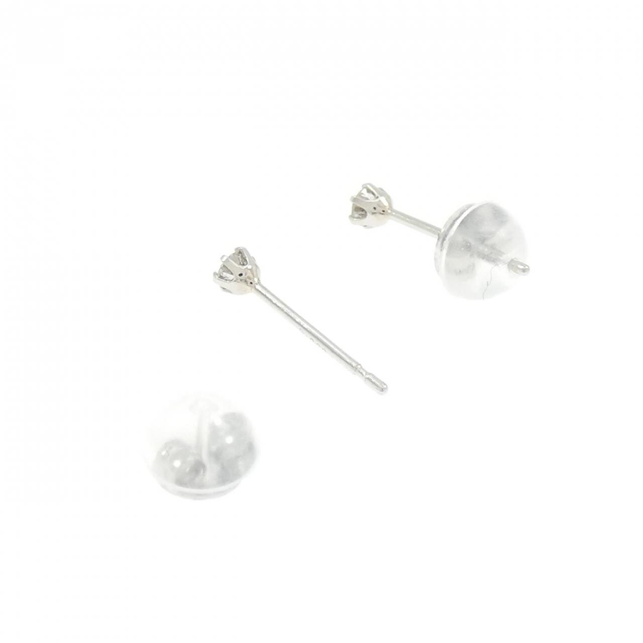 PT900 ソリティア ダイヤモンド ピアス 0.10CT