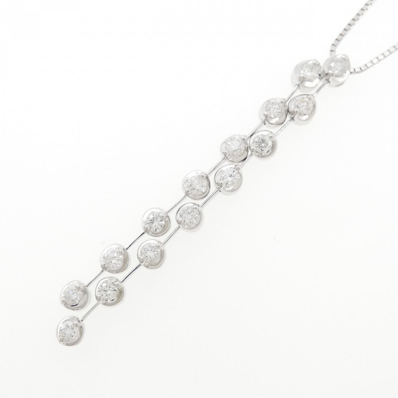 K18WG ダイヤモンド ネックレス 0.50CT