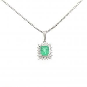 PT900/PT850 エメラルド ネックレス 0.84CT
