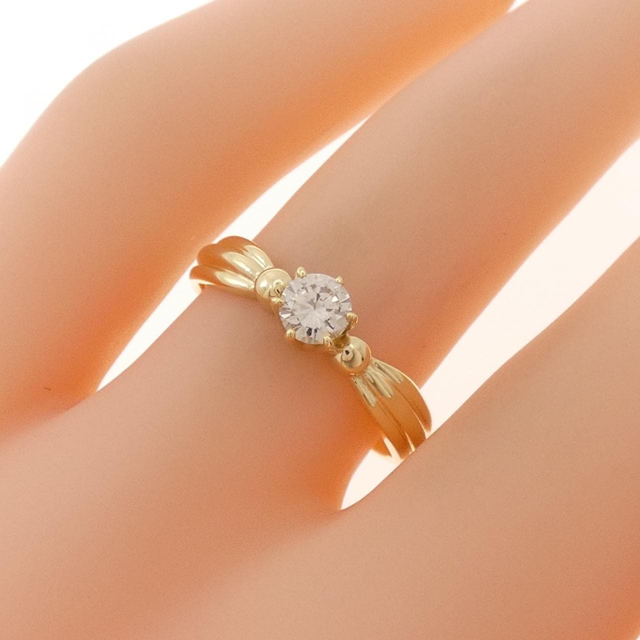 K18YG ダイヤモンド リング 0.24CT
