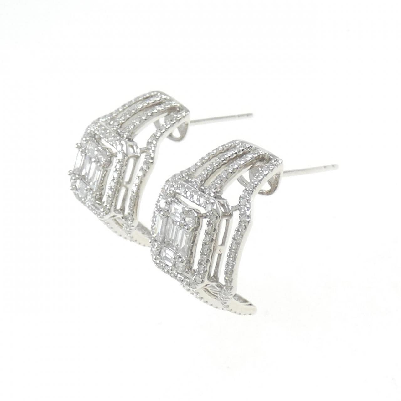 585WG ダイヤモンド ピアス